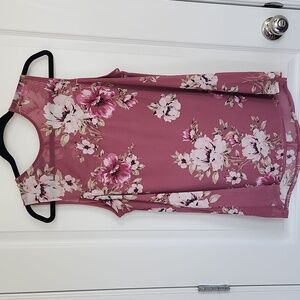 Pink Floral Tank Top Size XL